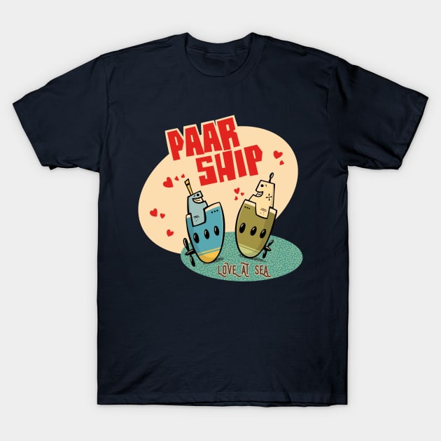 PaarShip - Love at sea T-Shirt by cartoonalarm